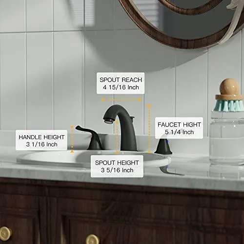 3 Hole 2-Handles Bathroom Faucet