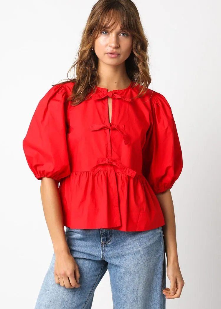Alice Top- Red ***FINAL SALE***
