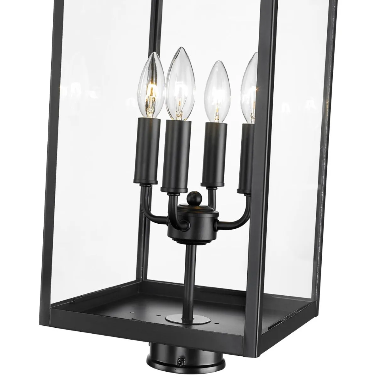 Barkeley 26 in. 4 Lights Lantern Head Powder Coated Black Finish
