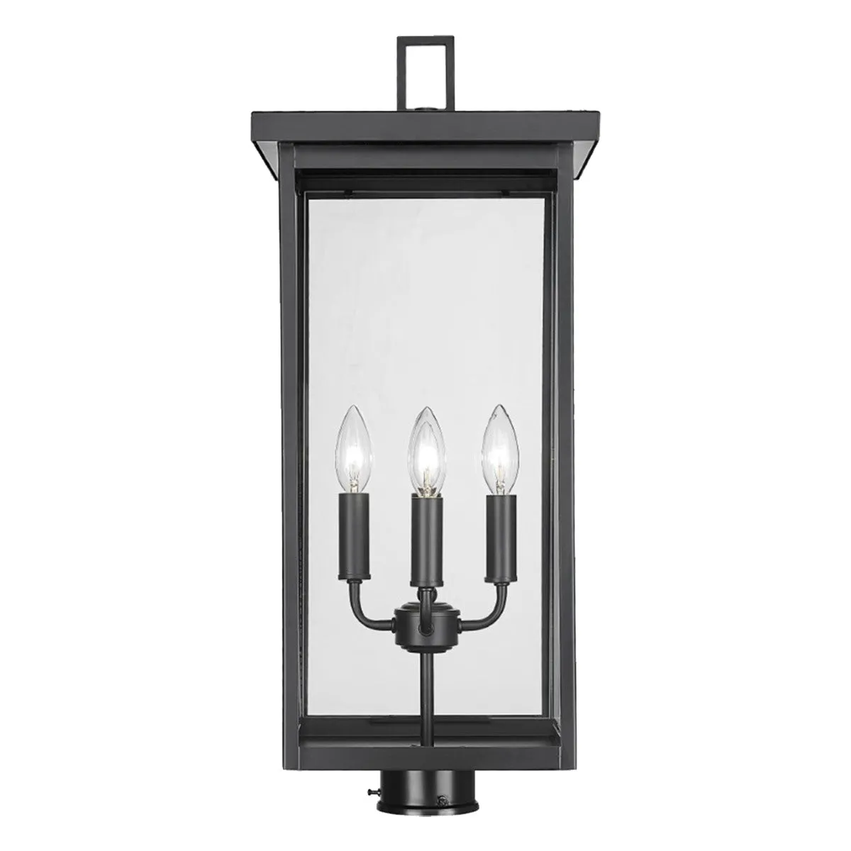 Barkeley 26 in. 4 Lights Lantern Head Powder Coated Black Finish