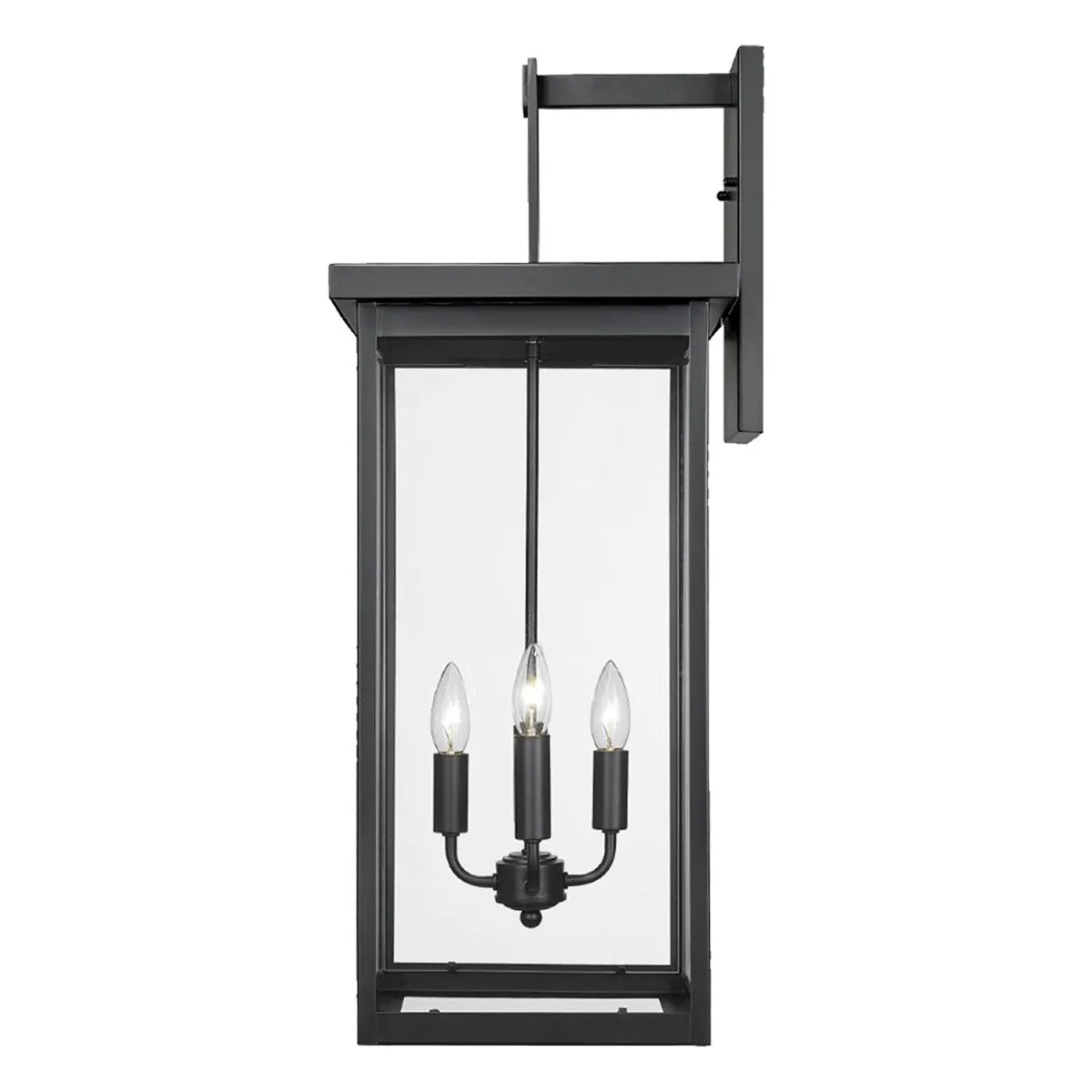 Barkeley 30 in. 4 Lights Outdoor Wall Lantern Powder Coated Black Finish