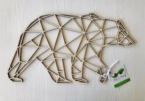 Birch Geometric Bear Hanging