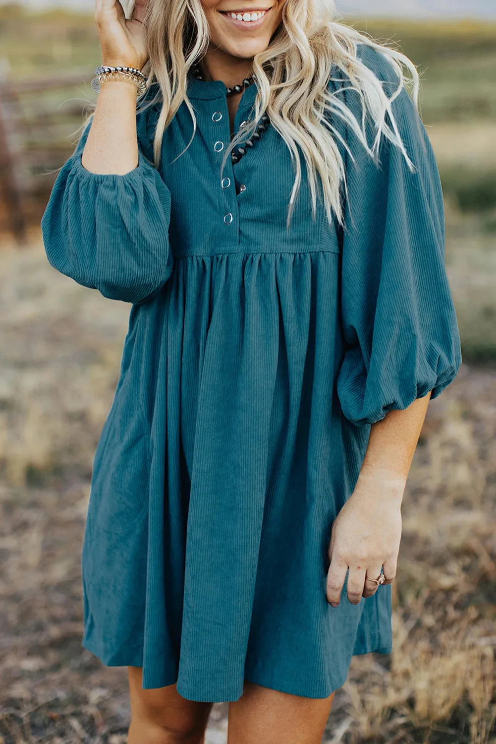 Button Detail Maternity Dress