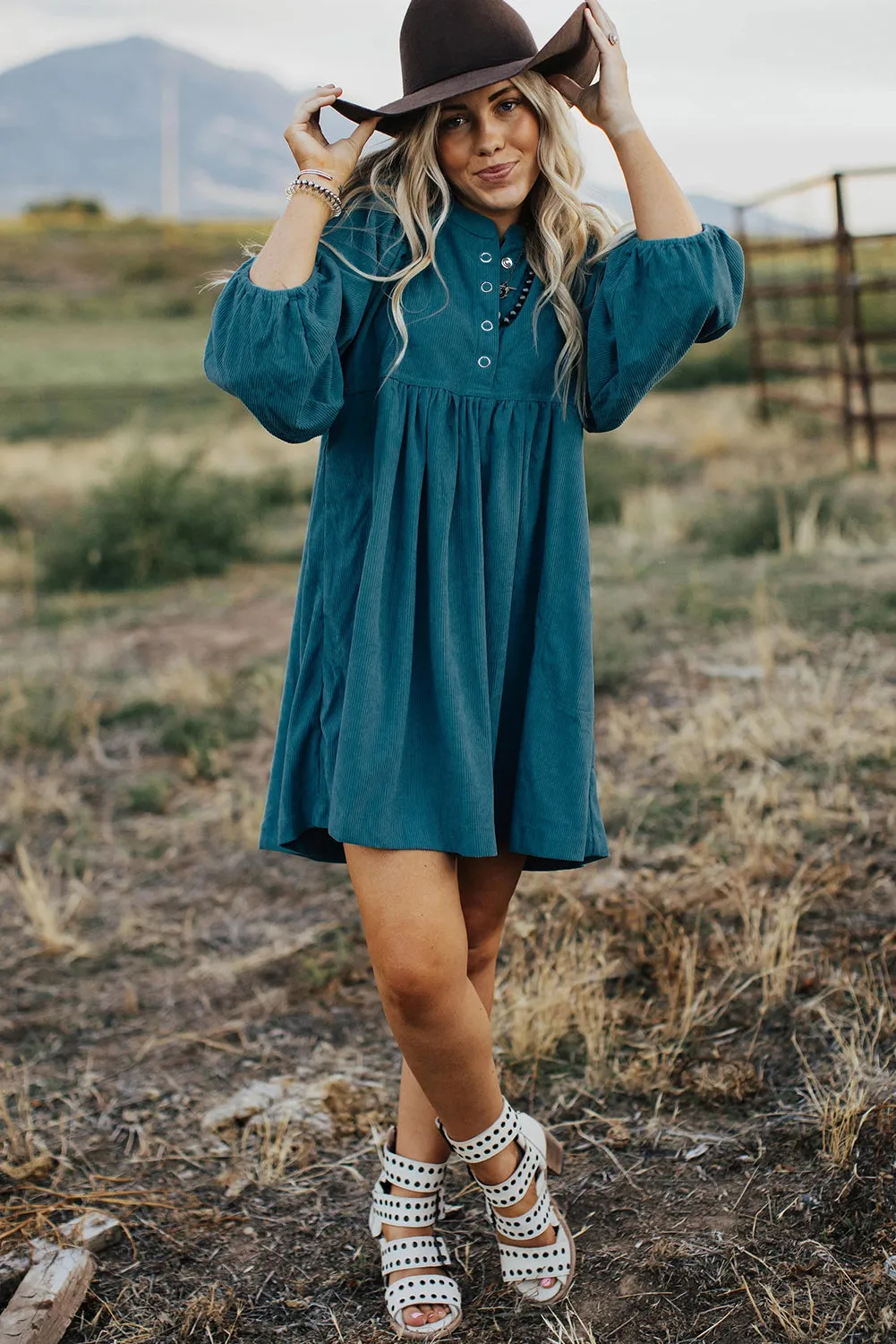 Button Detail Maternity Dress