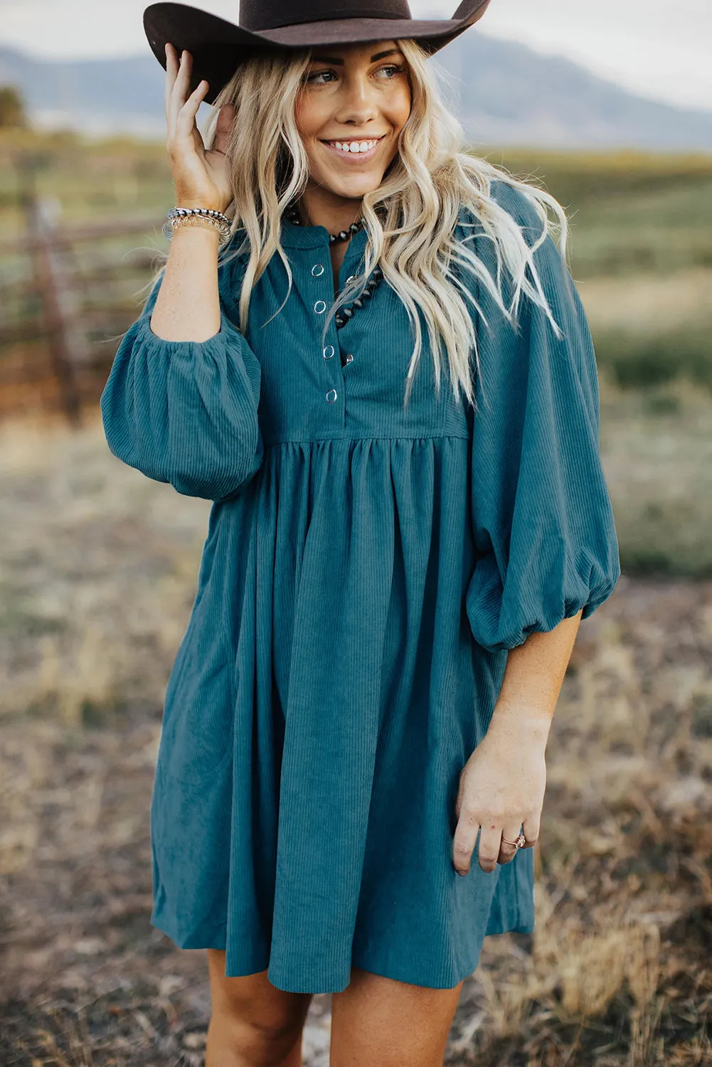Button Detail Maternity Dress