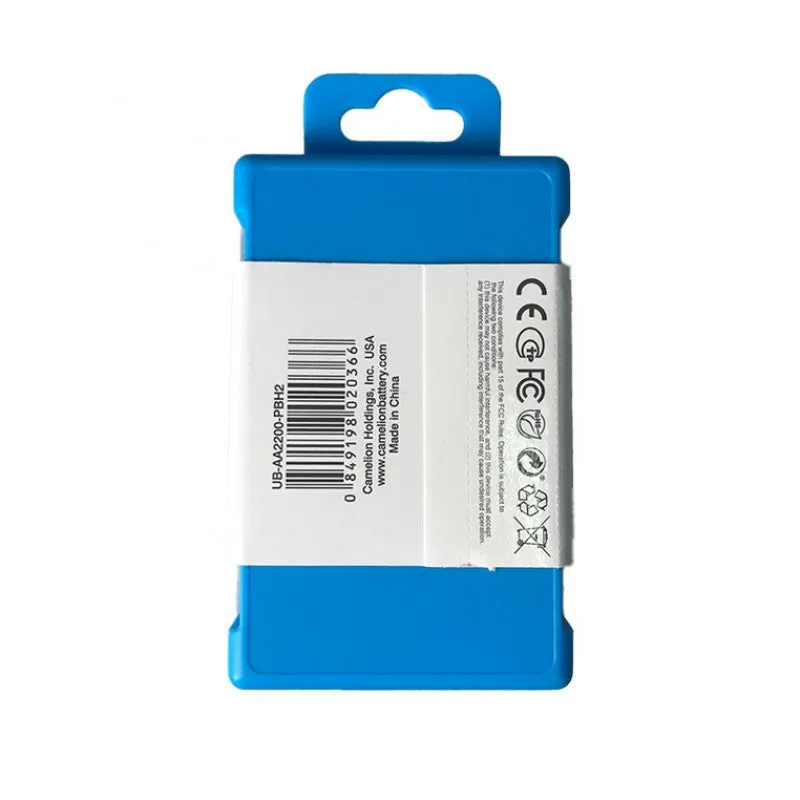 CAMELION Rechargeable lithium Battery: Type-C input Battery UB-AAA650-PBH2 ( 2pcs/box 10cm Type A to Type C x 2 cable ) 1.5V Lithium AAA Rechargeable - 430mah / 650mWh 7