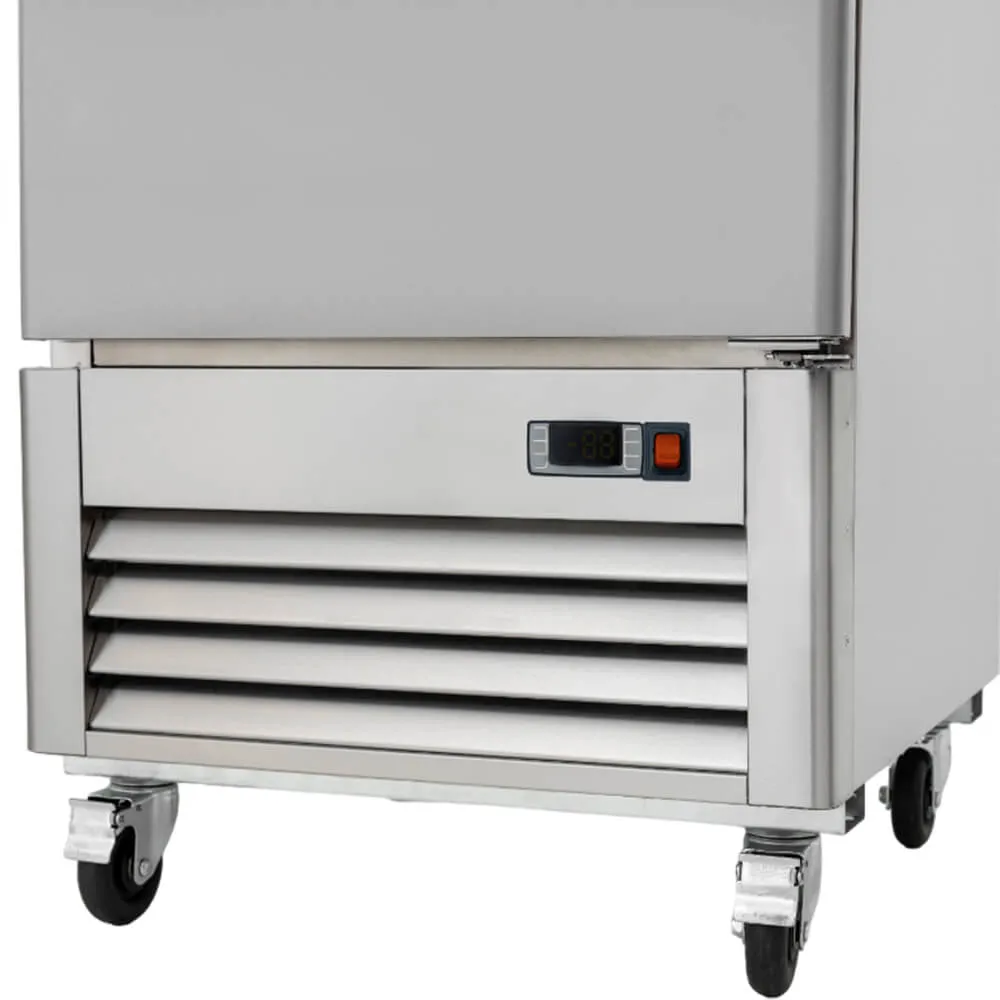 Commercial Reach in Refrigerator 1 Section Solid Door, 27" Width, Bottom Mount Compressor, 23 Cu Ft Frigos Premium FGP-RF-1DBC
