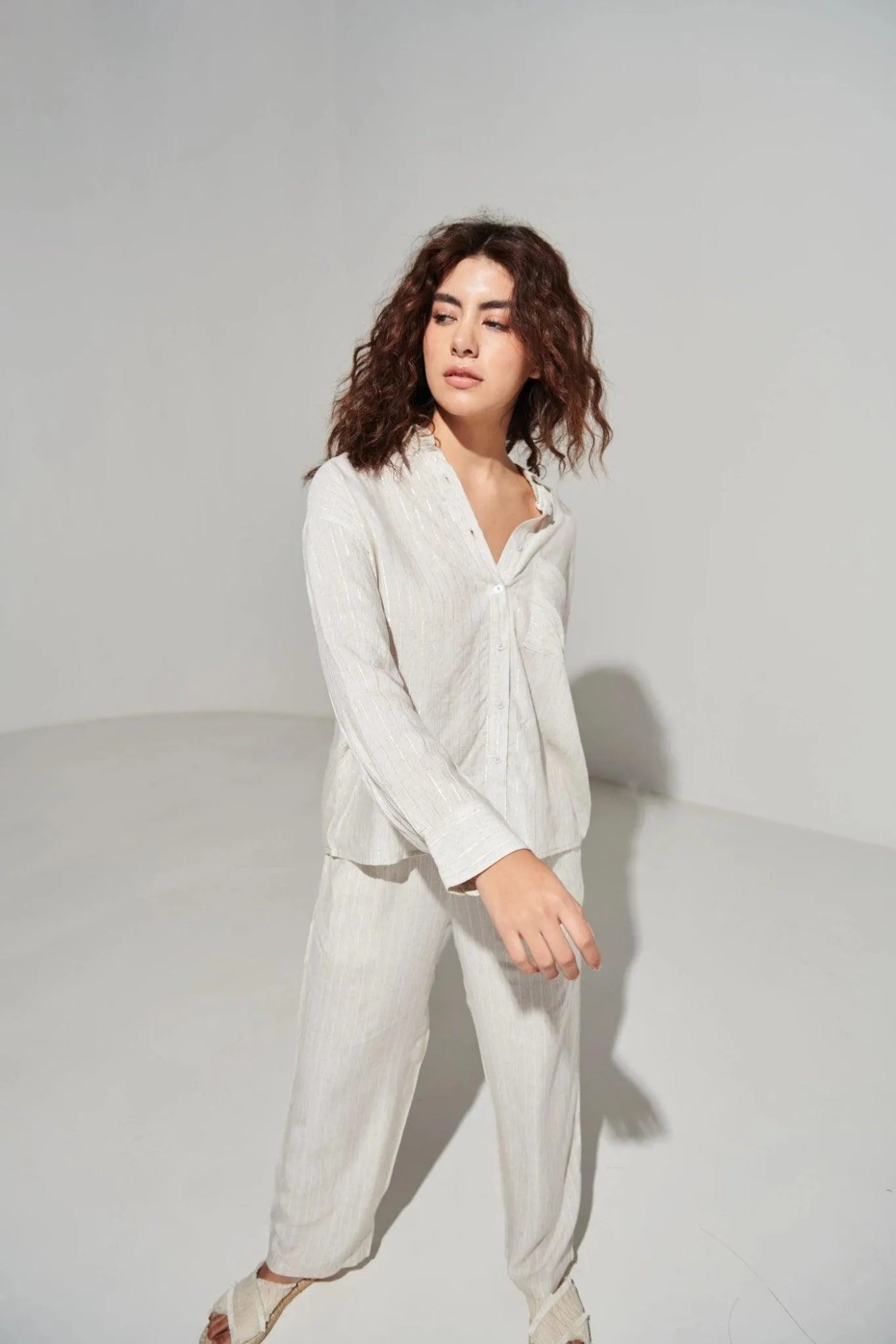 Cotton Straight Striped Co-Ord Set