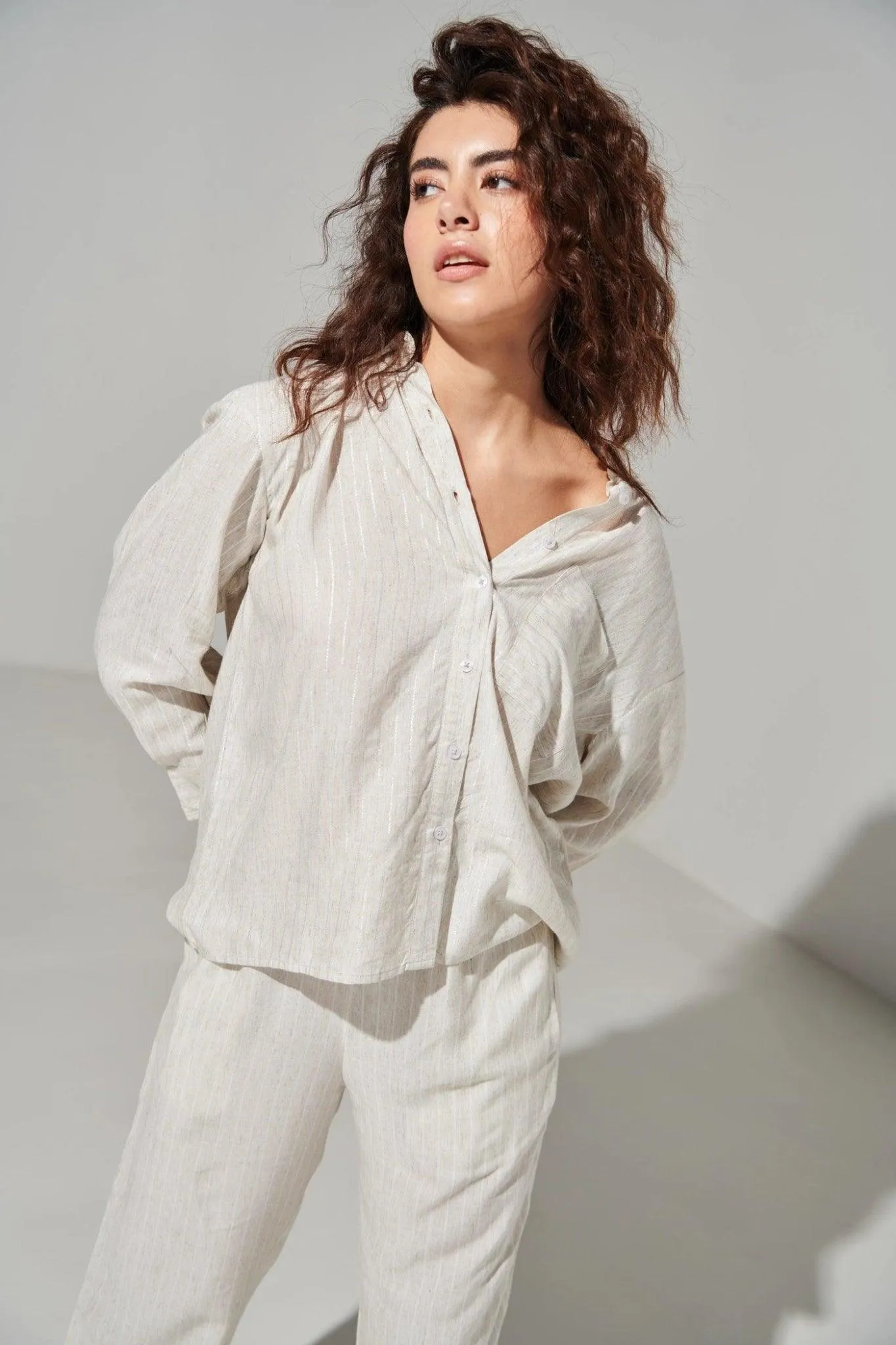 Cotton Straight Striped Co-Ord Set