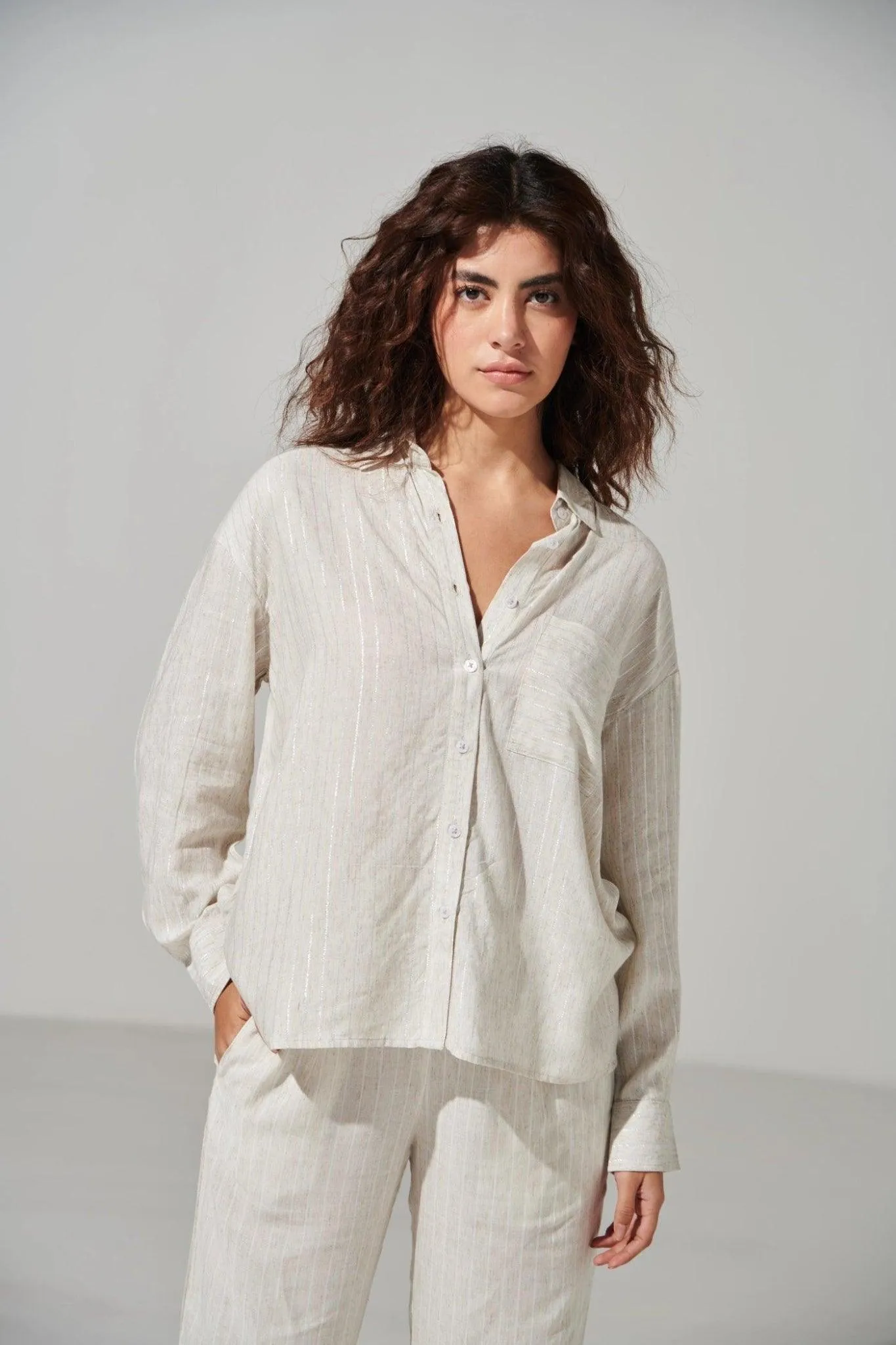 Cotton Straight Striped Co-Ord Set
