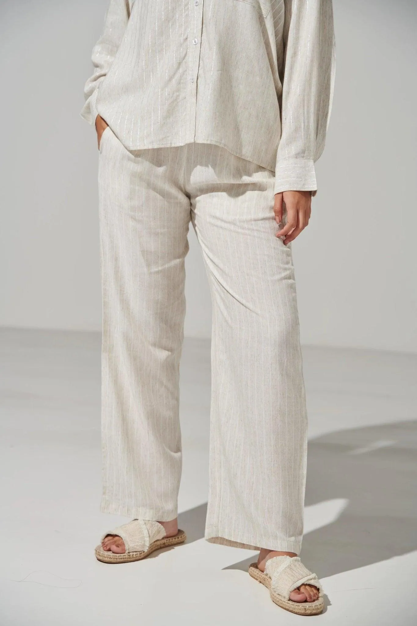 Cotton Straight Striped Co-Ord Set