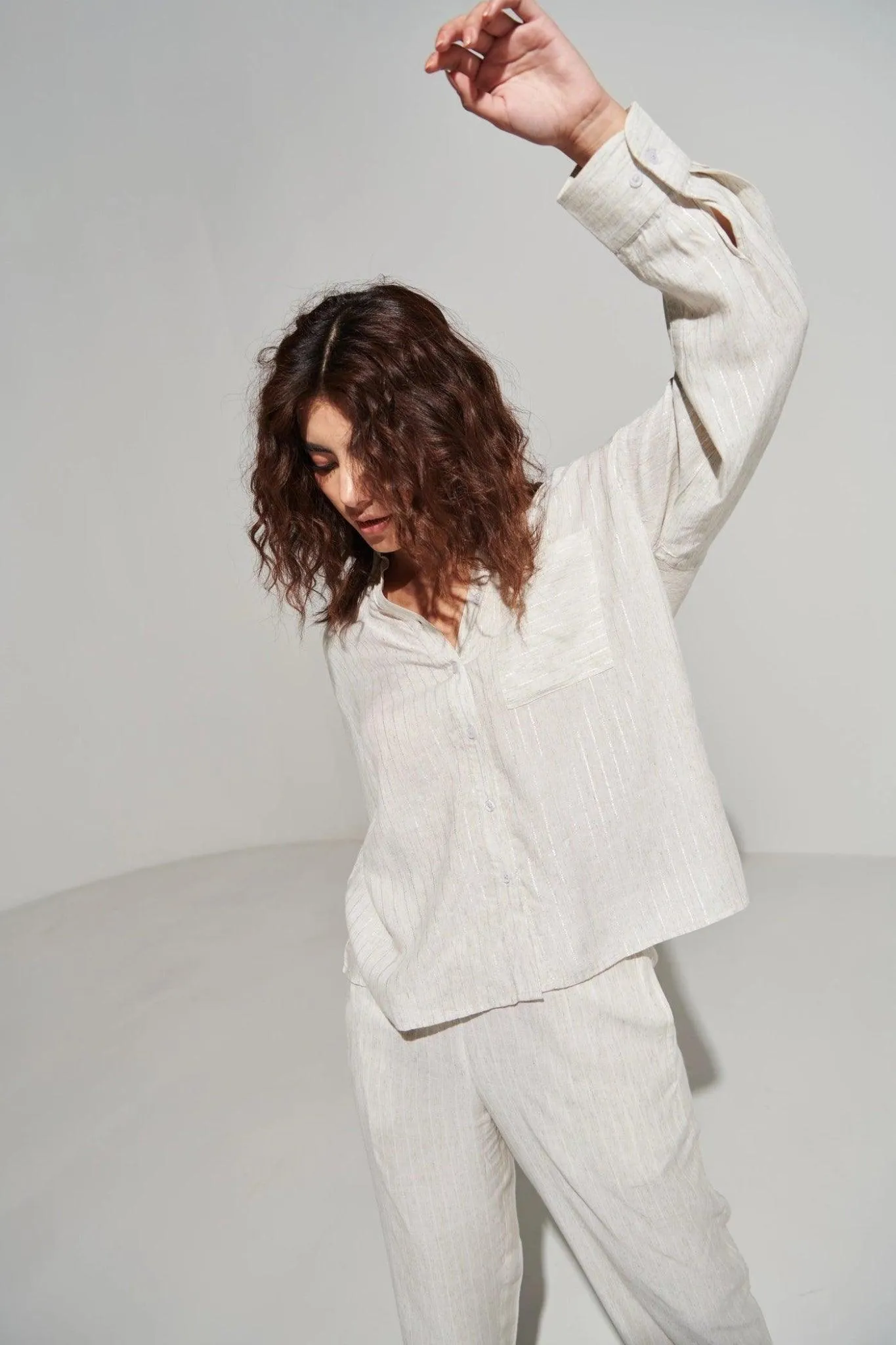 Cotton Straight Striped Co-Ord Set
