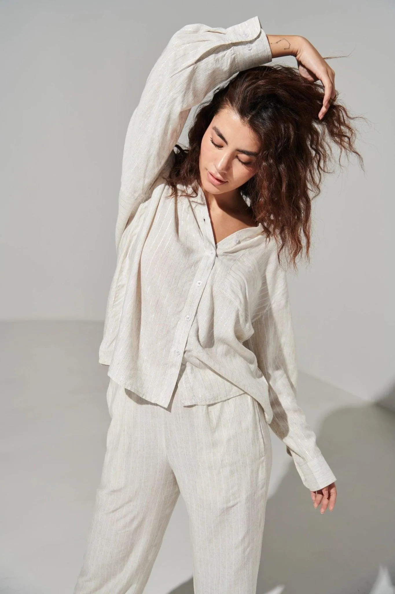 Cotton Straight Striped Co-Ord Set