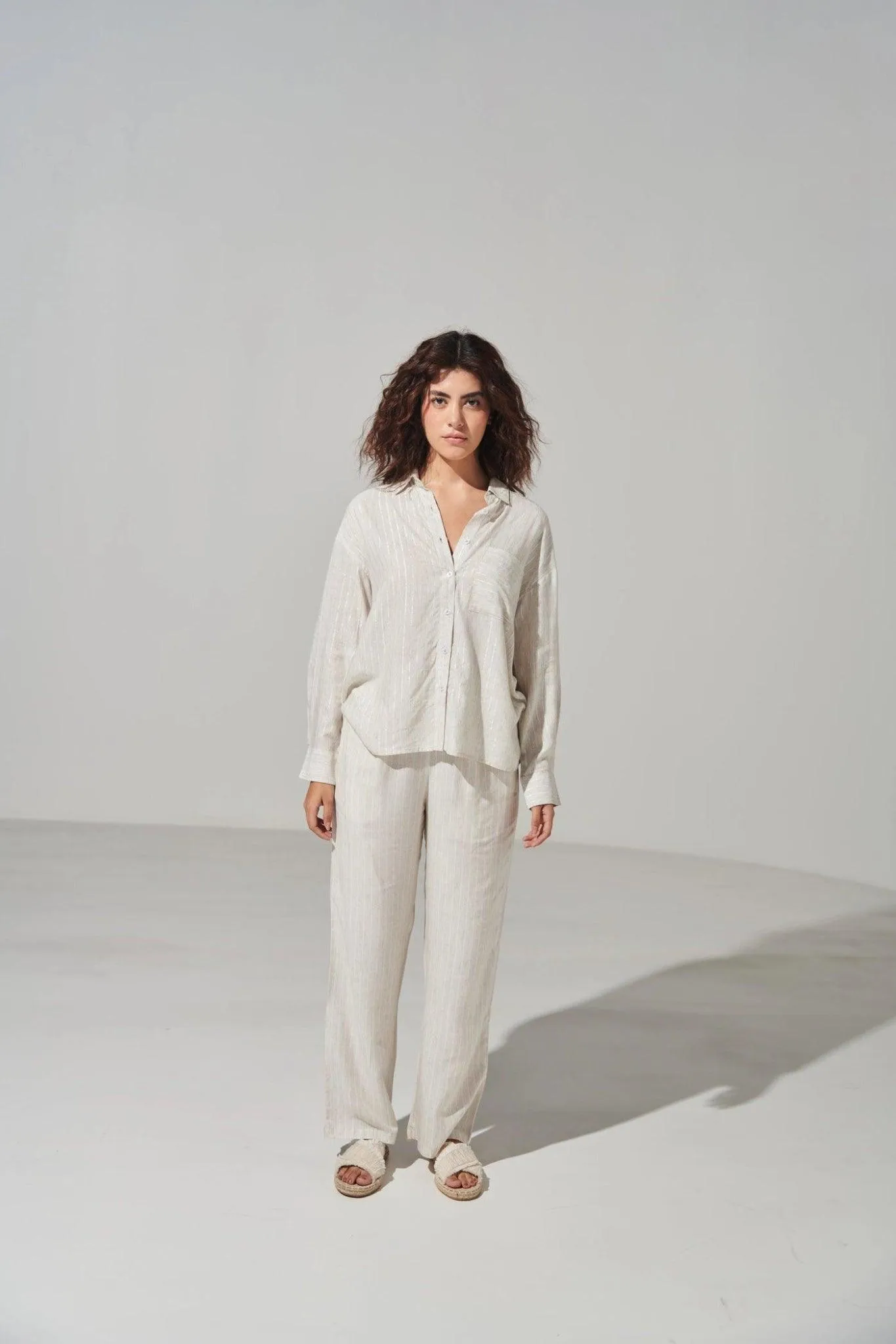 Cotton Straight Striped Co-Ord Set