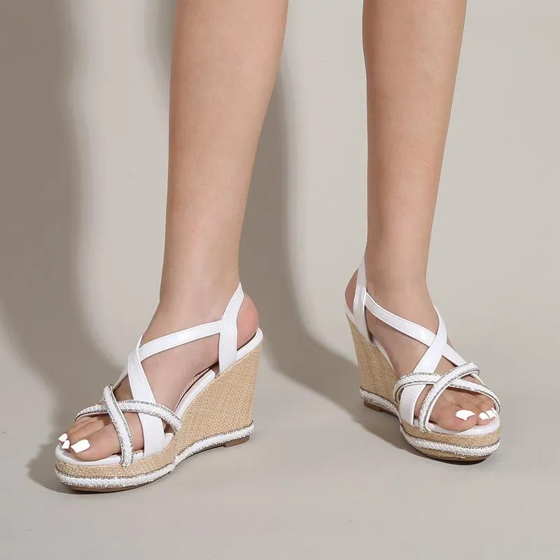Diamond Crossover strap Sandals