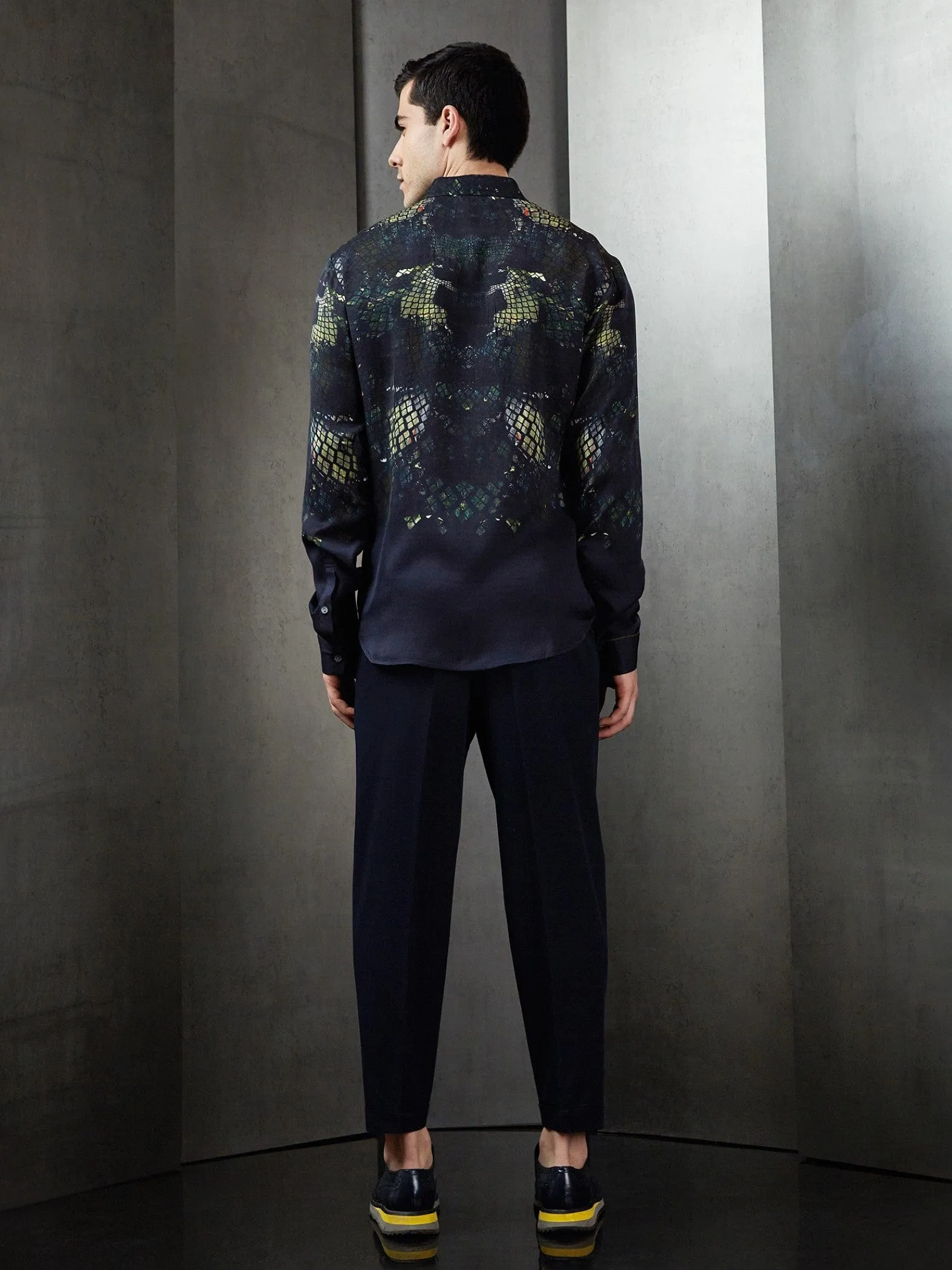Drifting Satin Boxes Printed Full Shirt