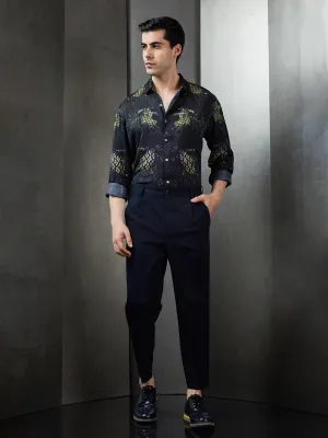 Drifting Satin Boxes Printed Full Shirt