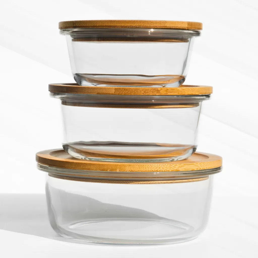 Eco Friendly Borosilicate Glass Containers (Set of 3)