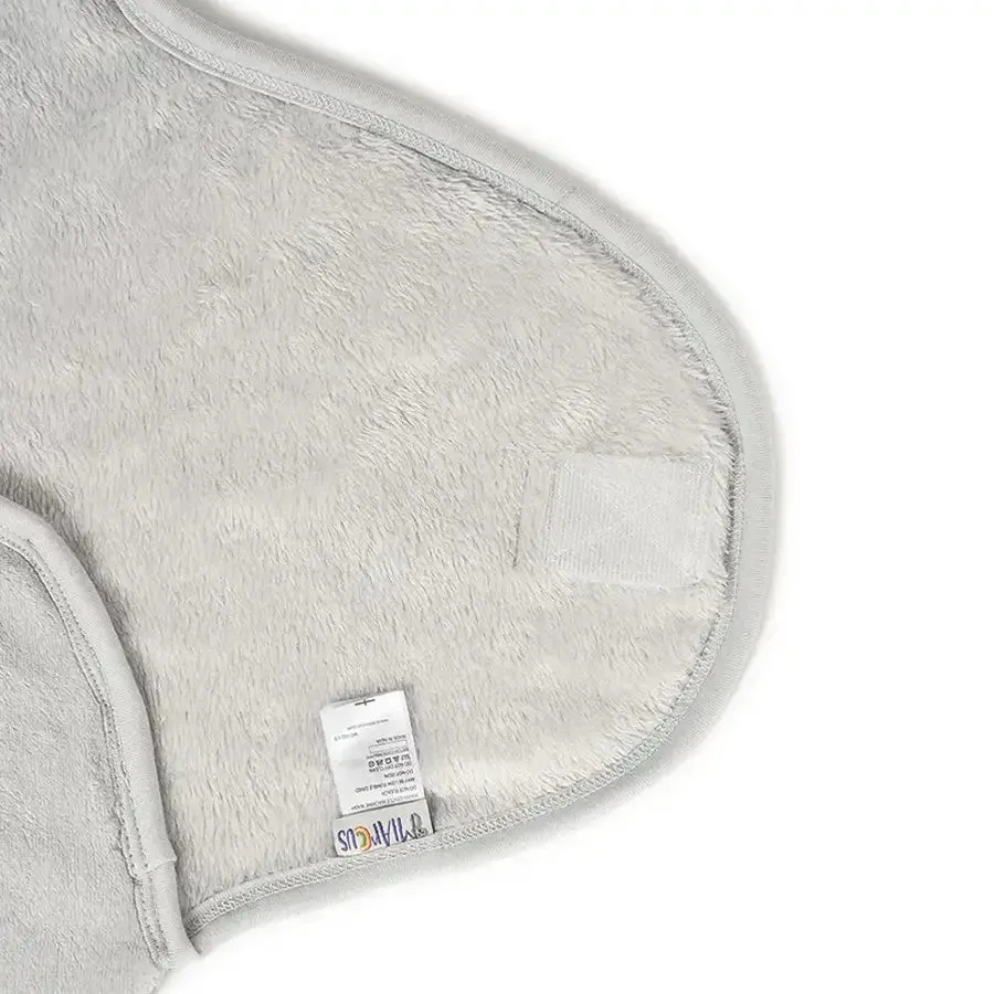 Flurry Knitted Hooded Wrap - Grey