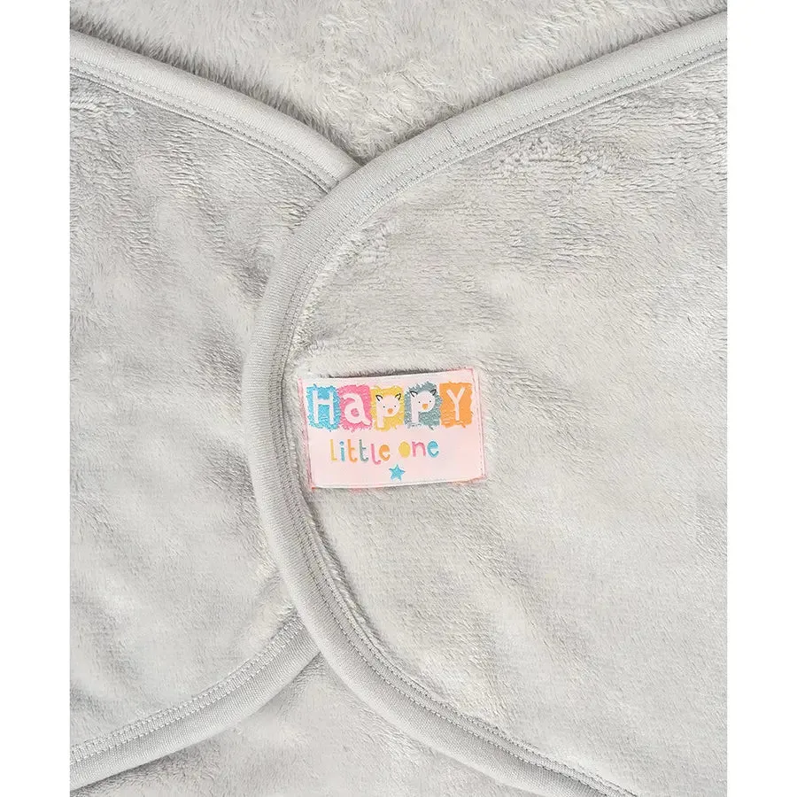 Flurry Knitted Hooded Wrap - Grey
