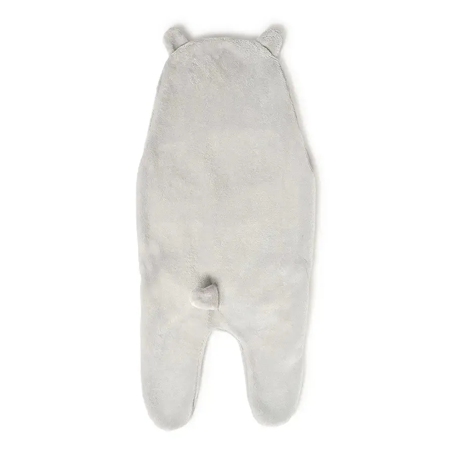 Flurry Knitted Hooded Wrap - Grey