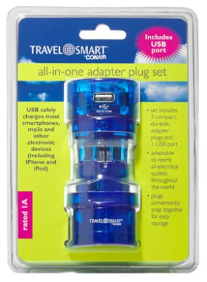 Foreign Travel Adapter Plugs, 3-Pk.