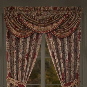Garnet Window Waterfall Valance