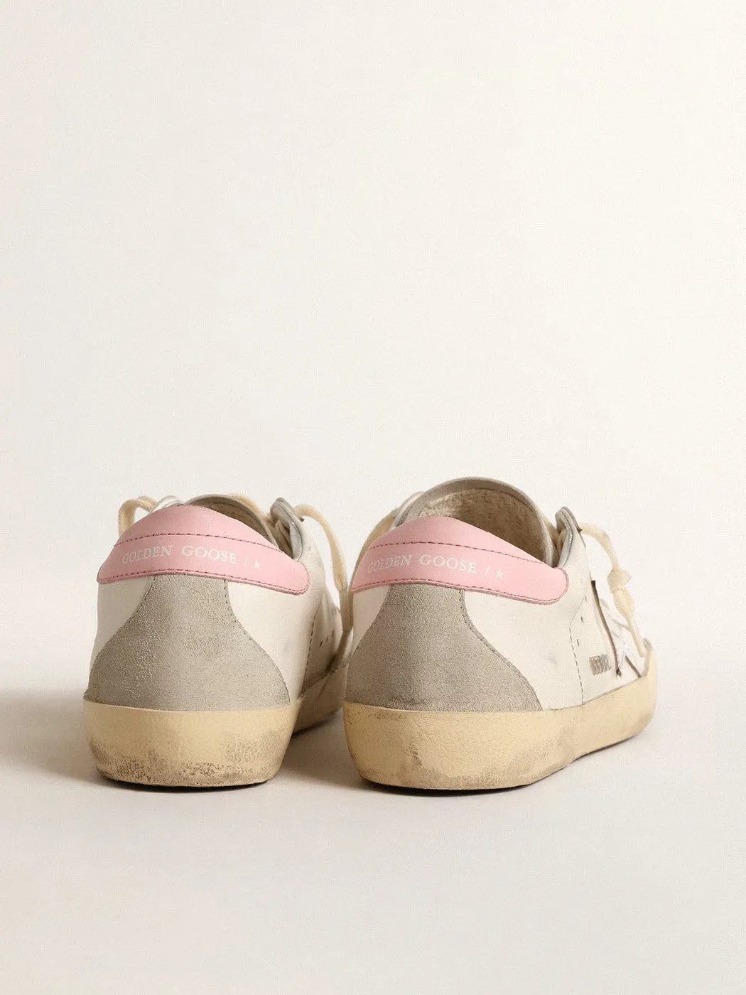 Golden Goose - Sneakers Super-Star - Blanc/Argent/Rose