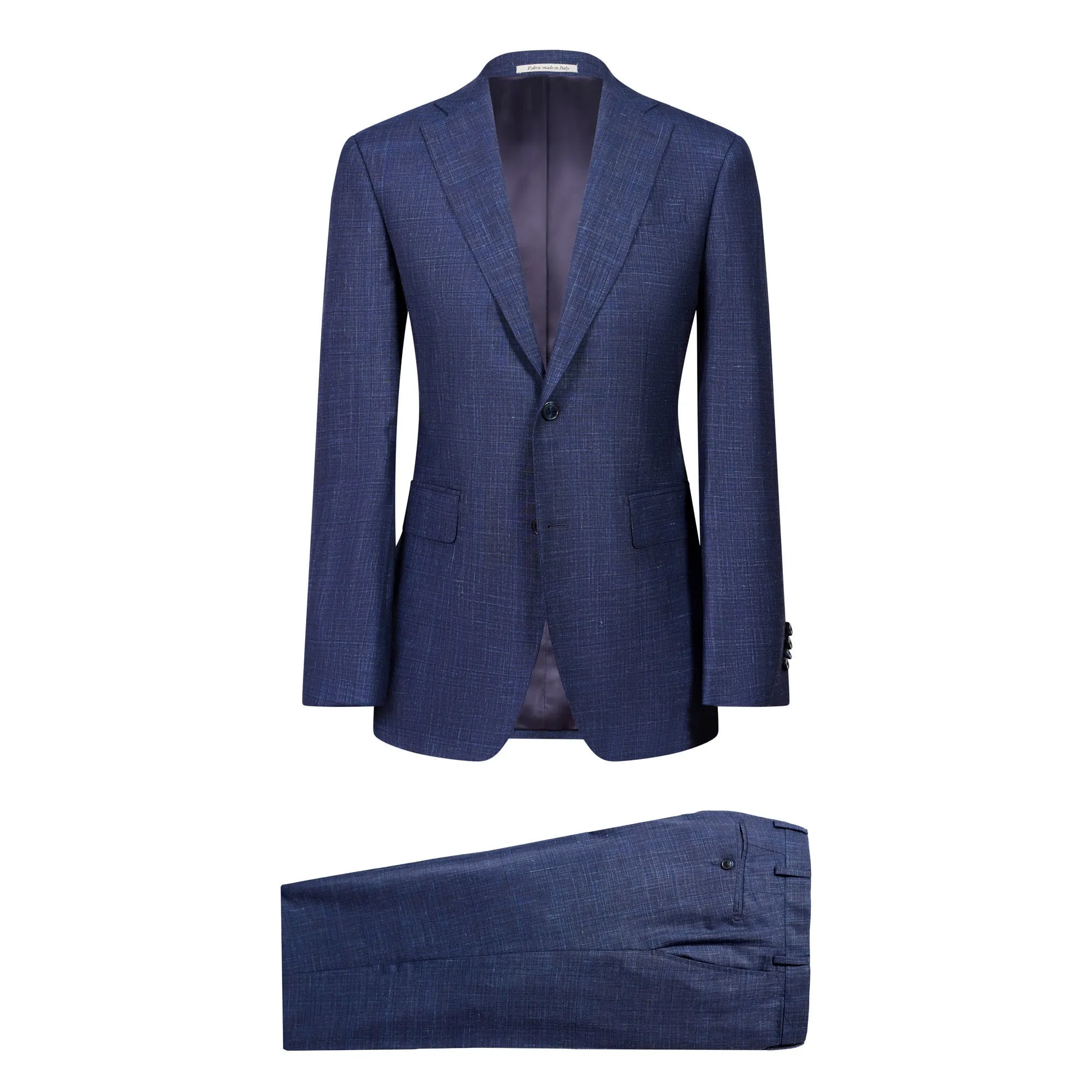 HENRY SARTORIAL Loro Piana Summertime Cloth 1/2 Canvas Suit MID NAVY