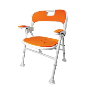 Instant-Fold Shower Chair w/ Adjustable Height & EVA Cushion