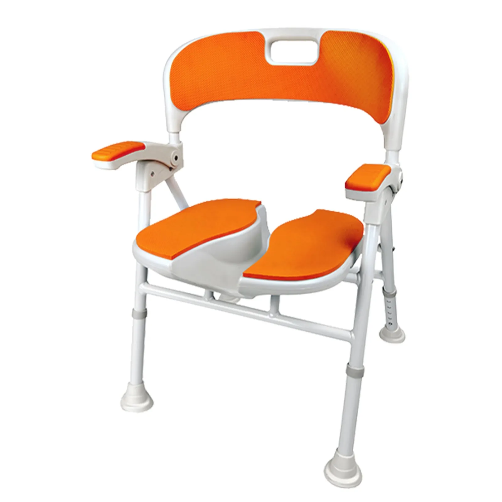 Instant-Fold Shower Chair w/ Adjustable Height & EVA Cushion