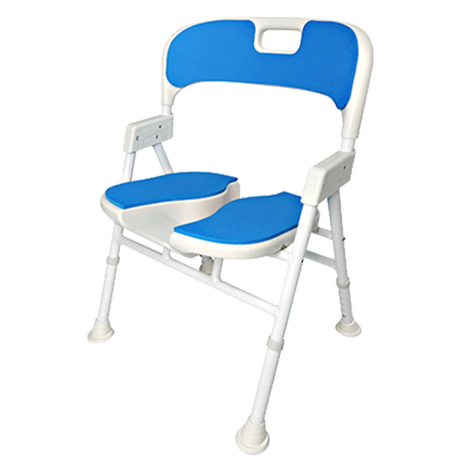 Instant-Fold Shower Chair w/ Adjustable Height & EVA Cushion