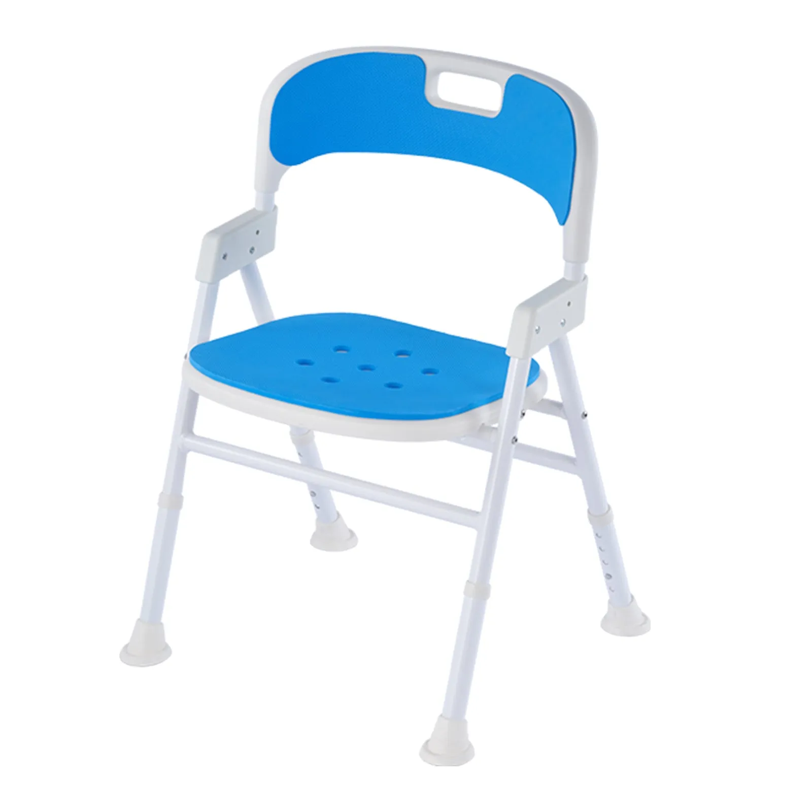 Instant-Fold Shower Chair w/ Adjustable Height & EVA Cushion