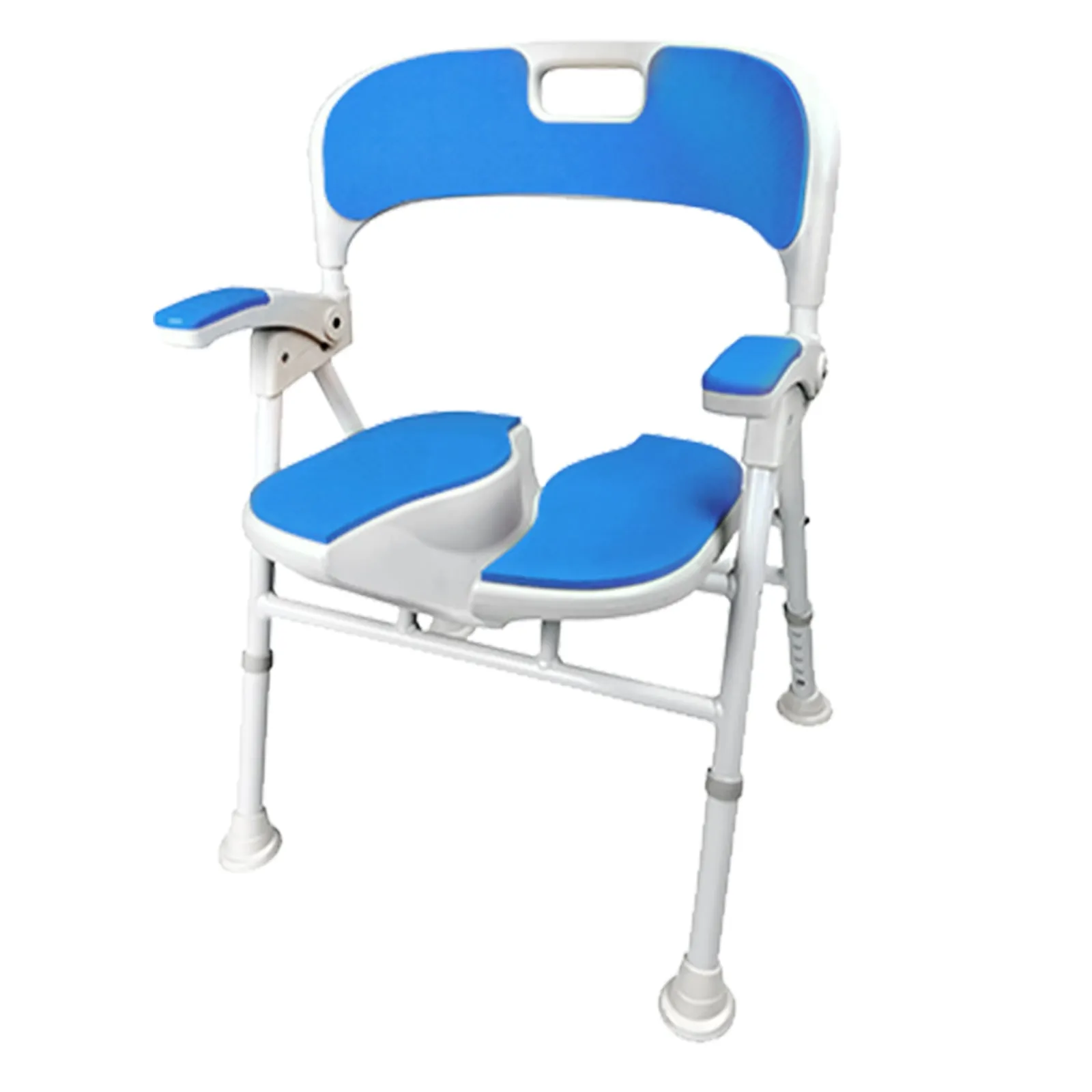 Instant-Fold Shower Chair w/ Adjustable Height & EVA Cushion