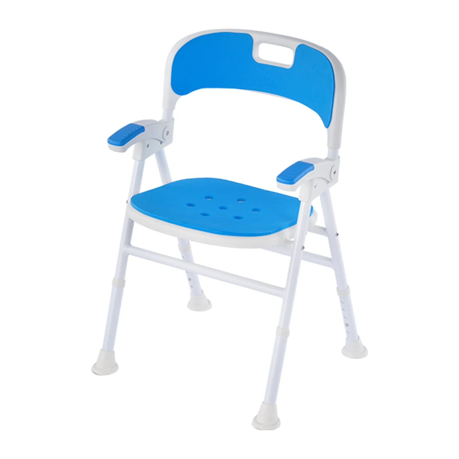 Instant-Fold Shower Chair w/ Adjustable Height & EVA Cushion