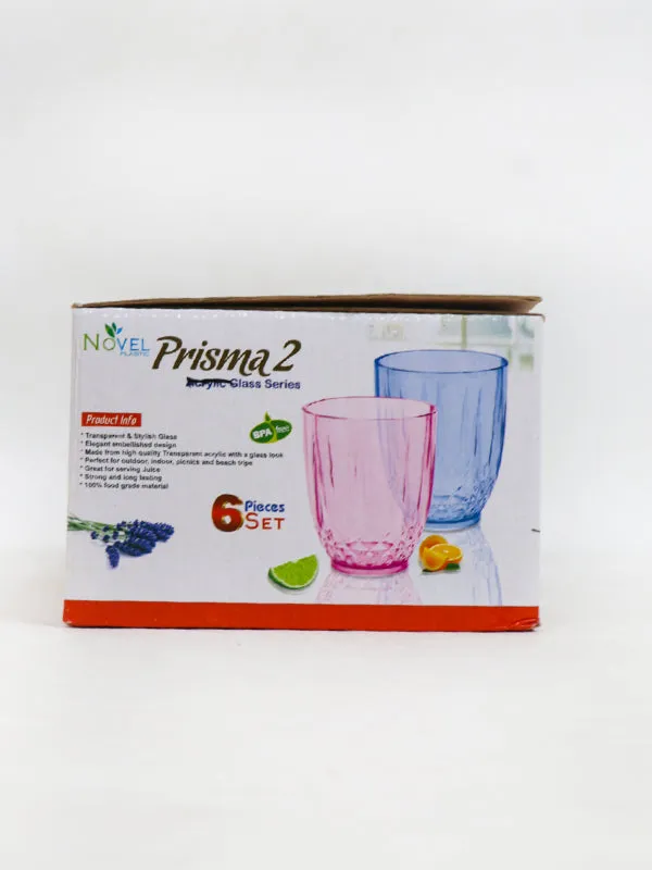 KTC7 Prisma Plastic Glass Set of 6 White