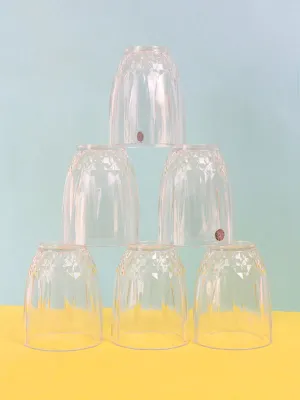 KTC7 Prisma Plastic Glass Set of 6 White