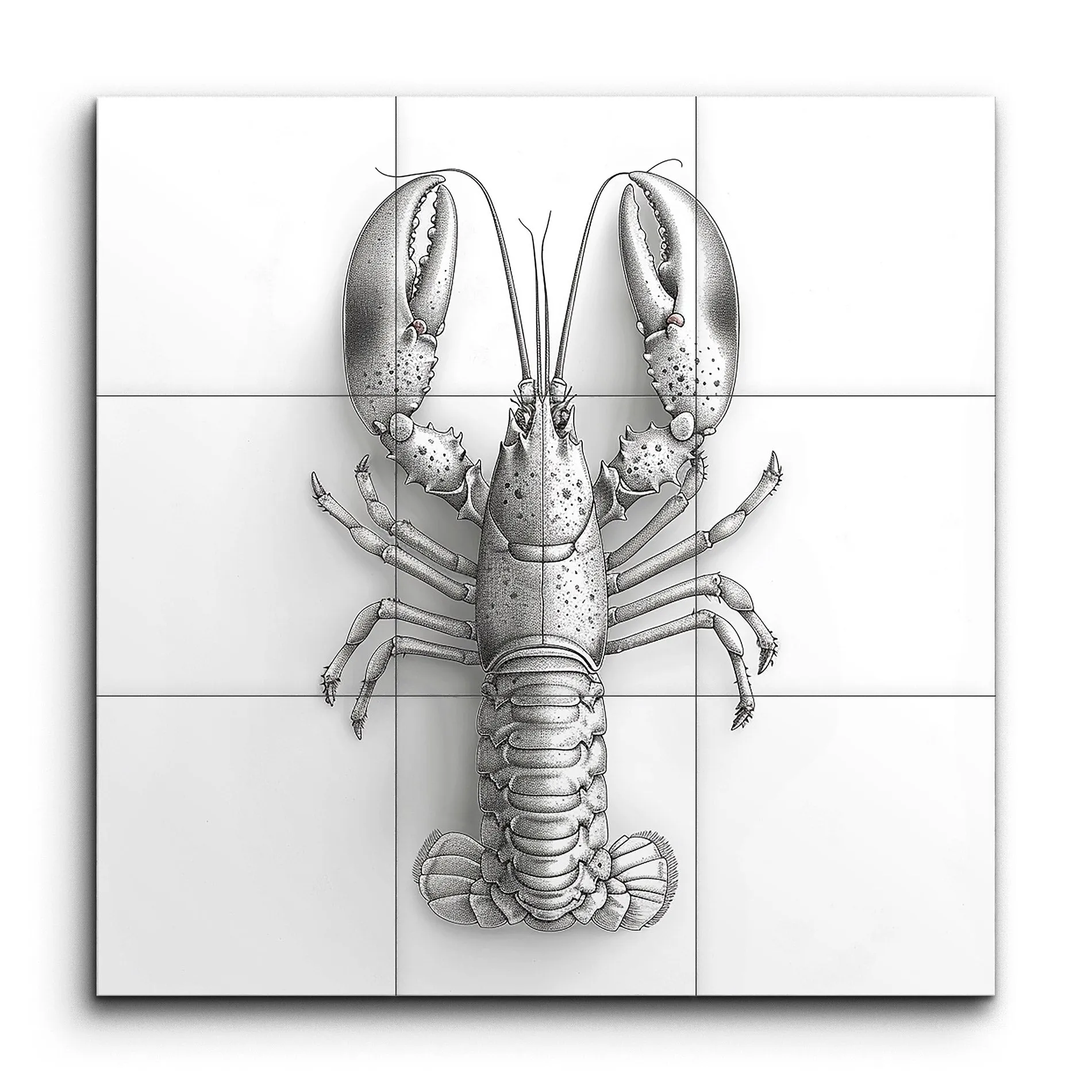 Lifelike Lobster: Monochromatic Masterpiece