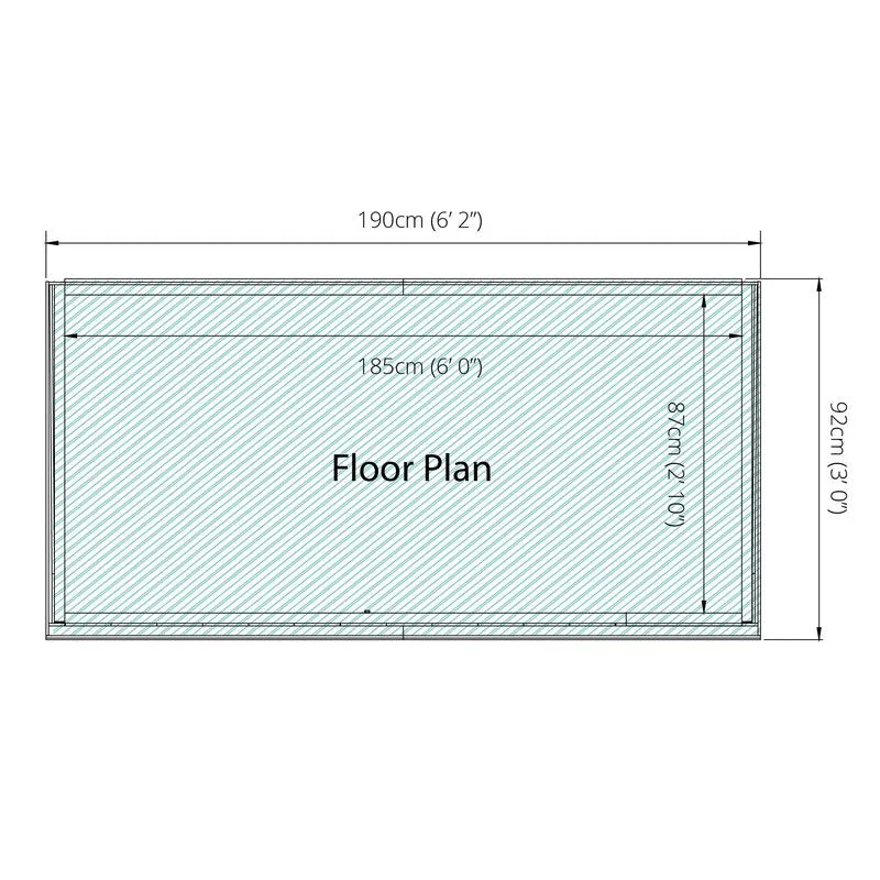 Mercia Garden Storage 3' 2" x 6' 4" Pent Bike Store - Budget Dip Treated Overlap