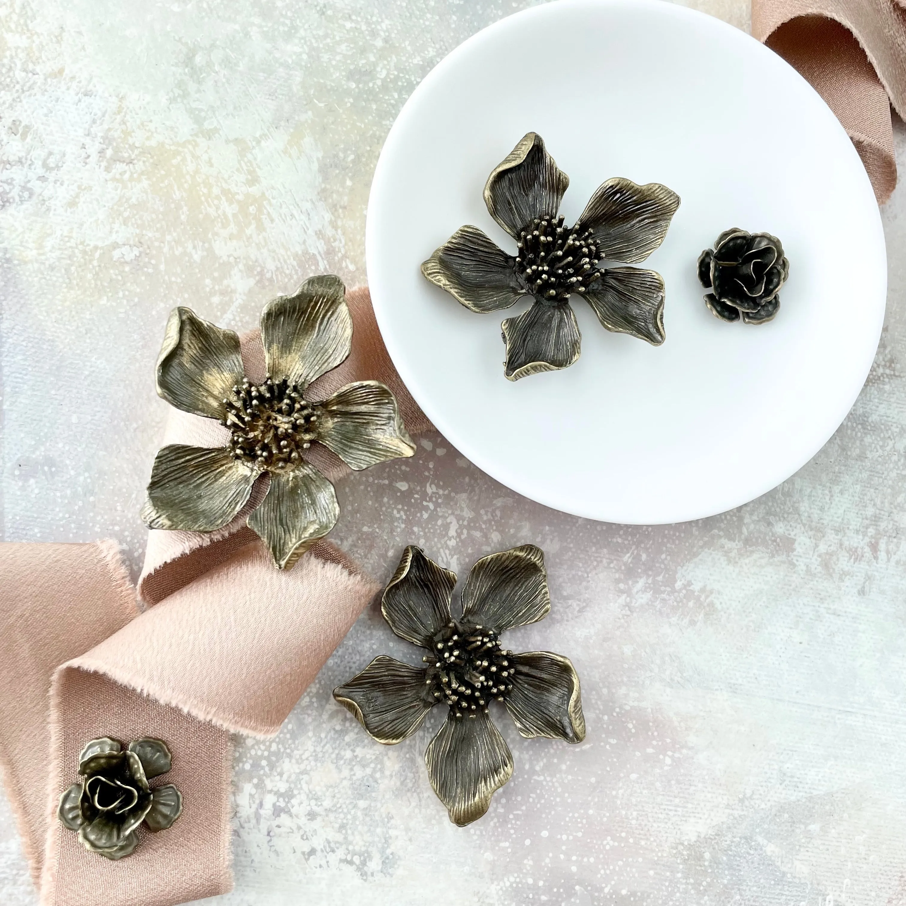 Metal Styling Flowers for Flat Lays ~ MUST HAVE