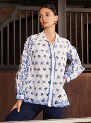 Mulmul Iconic Cotton Metis White Shirt