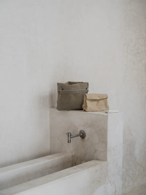Natural Waxed Cotton Dopp Kit