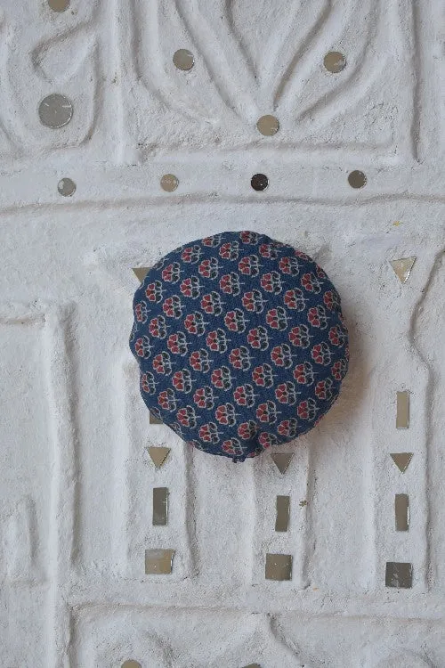 Okhai 'Wild Rose' Pure Cotton Hand Embroidered Mirror Work Pouch