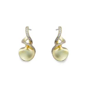 On The Edge Diamond and Yellow Gold Earrings