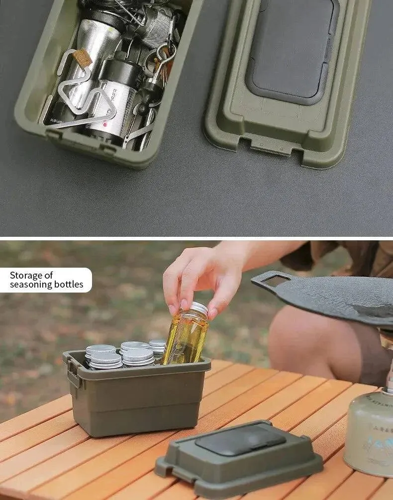 Outdoor Desktop Multifunctional Paper Drawer Storage Box Tissue Box Miscellaneous Bin Storage Box Camping Seasoning Bottle