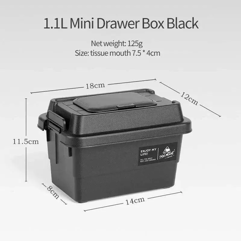Outdoor Desktop Multifunctional Paper Drawer Storage Box Tissue Box Miscellaneous Bin Storage Box Camping Seasoning Bottle