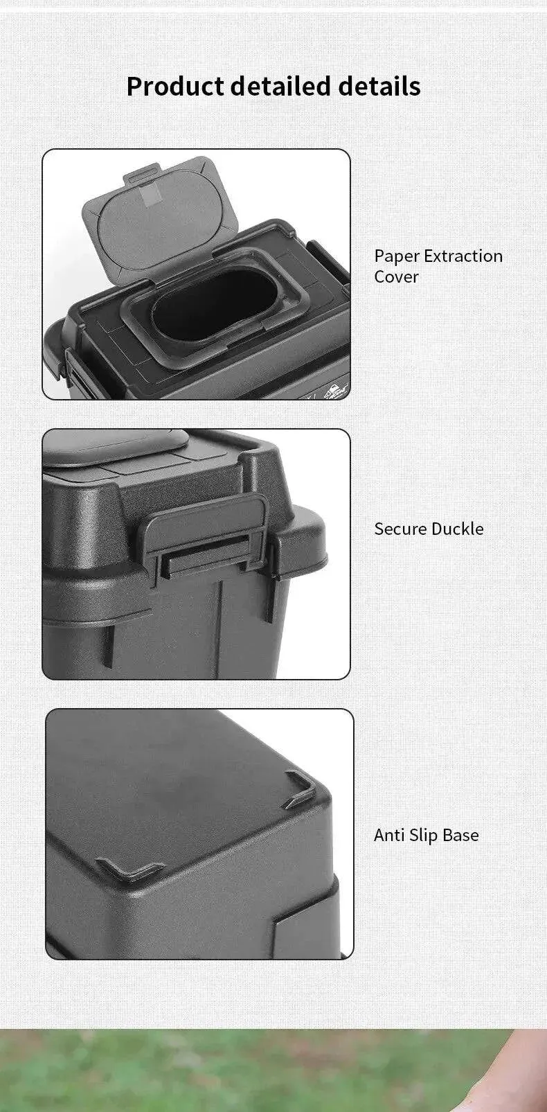 Outdoor Desktop Multifunctional Paper Drawer Storage Box Tissue Box Miscellaneous Bin Storage Box Camping Seasoning Bottle