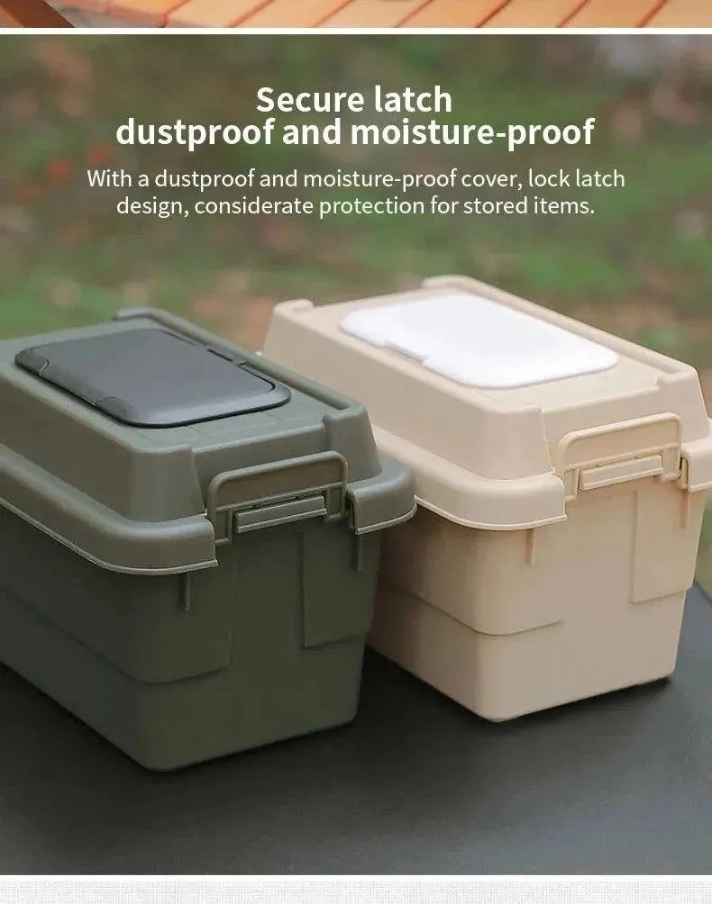 Outdoor Desktop Multifunctional Paper Drawer Storage Box Tissue Box Miscellaneous Bin Storage Box Camping Seasoning Bottle