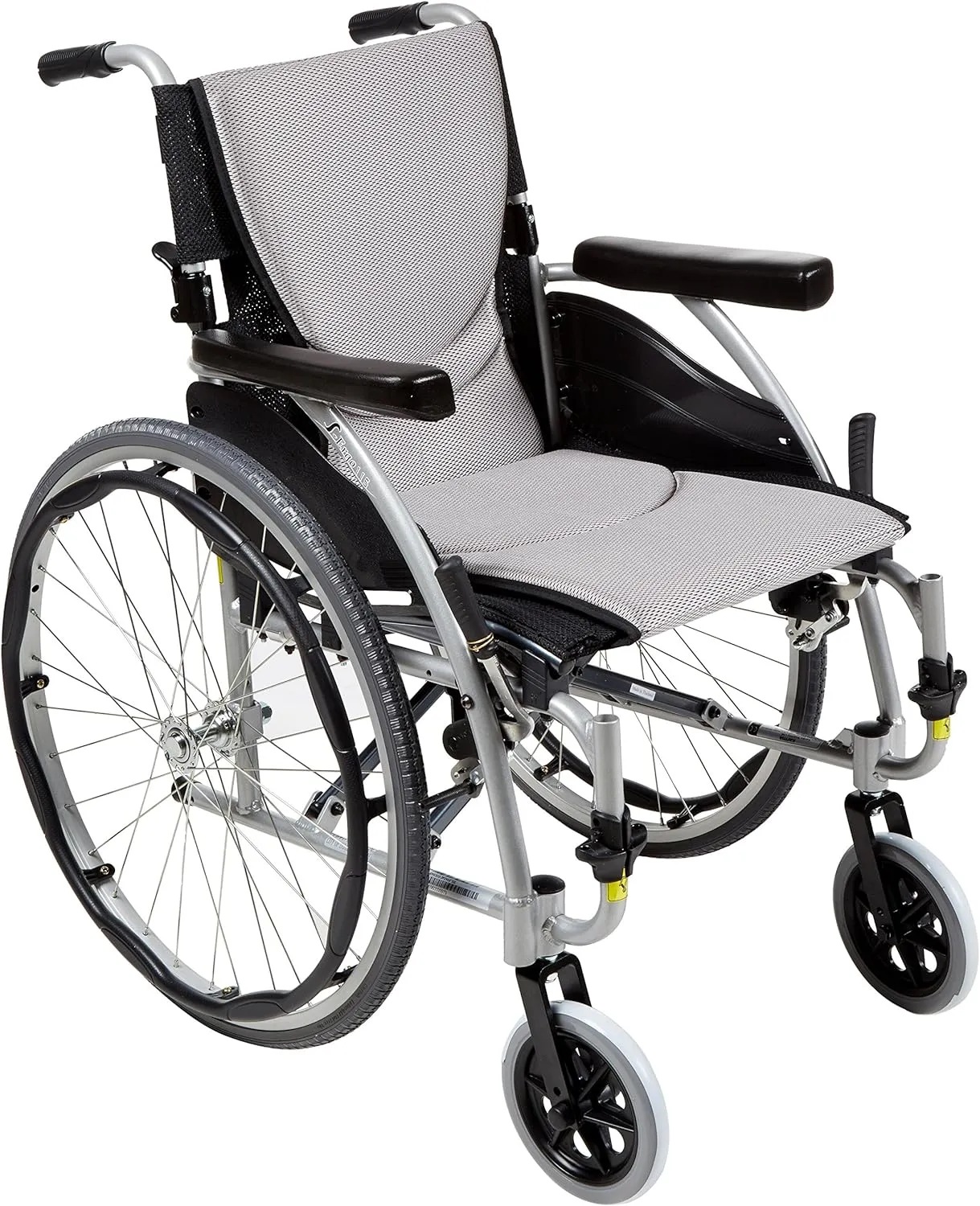 Red Ultra-Light Ergonomic Wheelchair | Only 25 lbs | With Removable Footrest