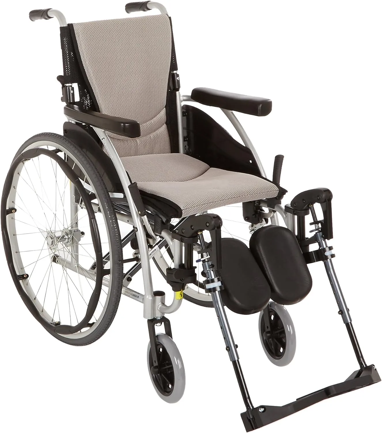 Red Ultra-Light Ergonomic Wheelchair | Only 25 lbs | With Removable Footrest